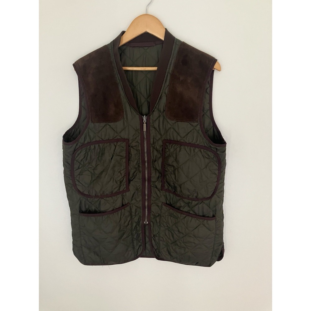Barbour Keeperwear Quilted Shooting Vest Men's Size Large Huntercore